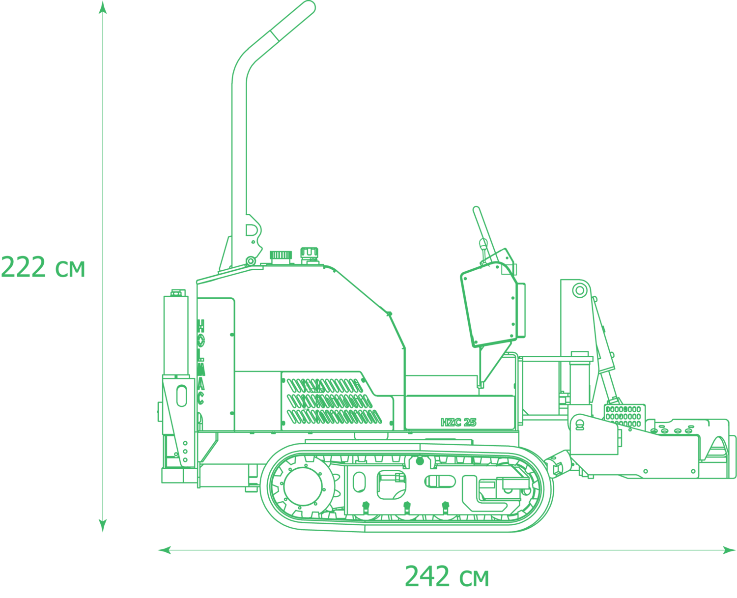 Holmac HZC 25 сбоку